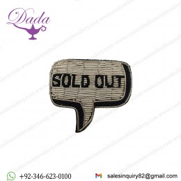 Handmade Embroidered Fashion Bullion wire Brooch embroidery patches blazer badges emblem crests