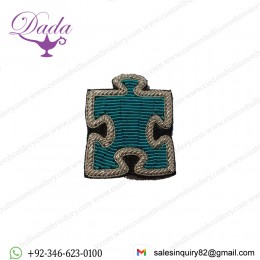 HandMade bullioin wire brooch custom embroidery blazer patches fashion emblem pin badges jacket