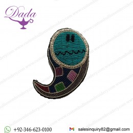 Wholesale Fashion Bullion Wire Brooches Hand embroidery patches supplier