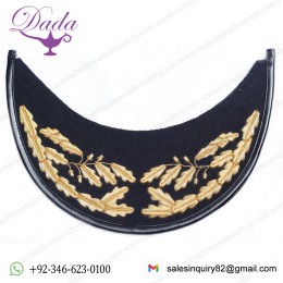Mylar Visor Peak Cap Embroidery For Military Cap Visor For Marching Band Cap Visor For Police Cap Gold