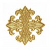 Embroidered Cross Motif H. cm 8 (3,1 inch) Metallic thread and Viscose for Chasubles and liturgical Vestments