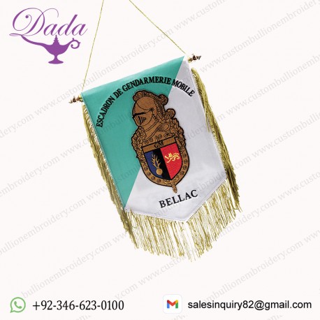 hand made embroidey pennant