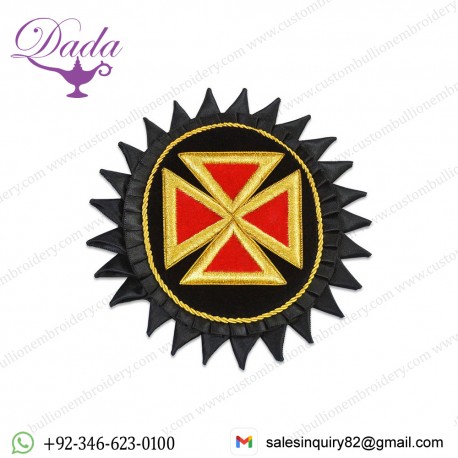 Knights Templar Teutonic Cross Embroidered Masonic Patch