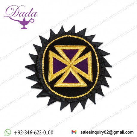 Knights Templar Teutonic Cross Embroidered Masonic Patch
