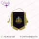 29 COMMANDO REGIMENT ROYAL ARTILLERY PENNANT WITH BULLION WIRE EMBROIDERED BADGE
