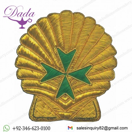 Oem Custom Bullion Handmade Embroidery Ethnic Christian Lazarus Pilgrimage Tree, Badges & Patches Hand Embroidered