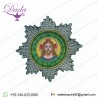Oem Custom Bullion Handmade Embroidery Ethnic Christian Lazarus Star, Badges & Motif Hand Embroidered