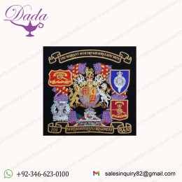 Regiment blazer crest flag banner Royal regiment embroidery Crest