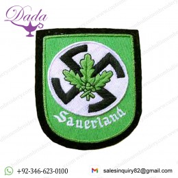 FREIKORPS SAUERLAND SHIELD SILK EMBROIDERY BADGE