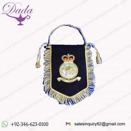 ROYAL AIR FORCE POLICE ( RAFP ) PENNANT WITH BULLION WIRE EMBROIDERED BADGE